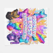 Gymnastics Girl Too Many Leos? I Don't Think So フリースブランケット (正面(横))