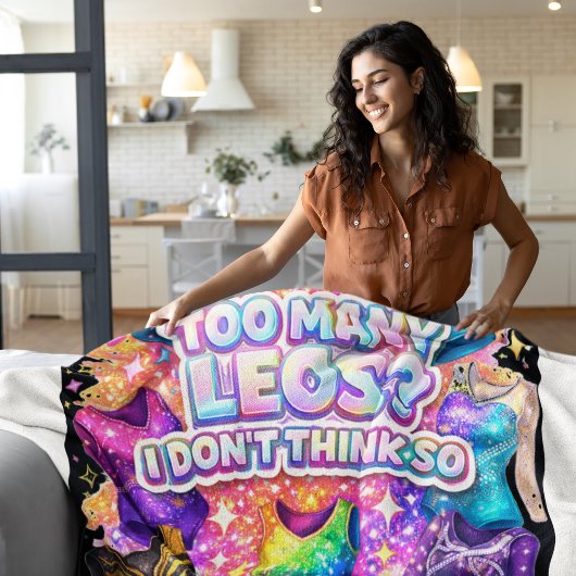 Gymnastics Girl Too Many Leos? I Don't Think So フリースブランケット