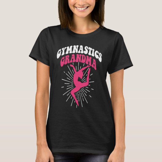 Gymnastics Grandma Women Gymnast Dance Retro Vinta Tシャツ (正面)