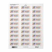 Gymnastics Gymnast Sparkly Glitter Return Address  ラベル (フルシート)