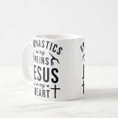 Gymnastics In My Veins Jesus In My Heart Gymnast C コーヒーマグカップ (正面左)