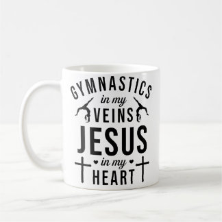 Gymnastics In My Veins Jesus In My Heart Gymnast C コーヒーマグカップ