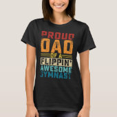 Gymnastics men Dad Of Awesome Gymnast Dance Father Tシャツ (正面)