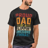 Gymnastics men Dad Of Awesome Gymnast Dance Father Tシャツ (正面)