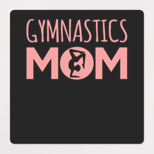 Gymnastics Mom Gymnast Gymnastic Sports Lover Grap ラベル (デザイン1)