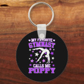 Gymnastics My Favorite Gymnast Calls Me Ppy  キーホルダー (正面)