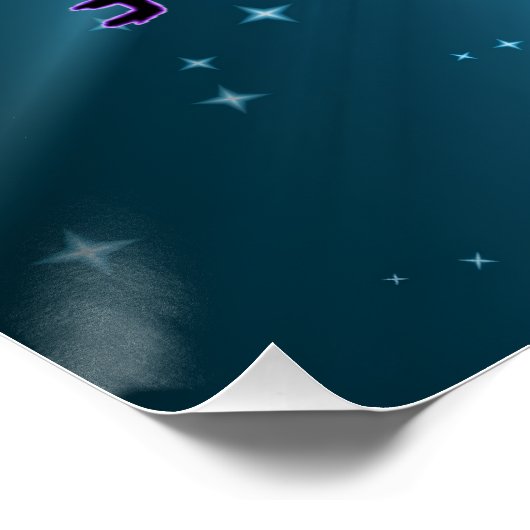 Gymnastics Poster Blue Starburst Gymnastics Pose ポスター (コーナー)