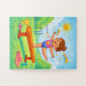 Gymnastics Puzzle | Young Gymnast Balance Beam ジグソーパズル (横)