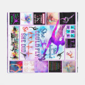 Gymnastics - She believed she could fly Qbs TTA フリースブランケット (正面(横))