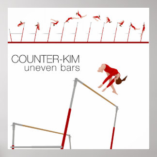 Gymnastics- uneven Bar Skill ポスター