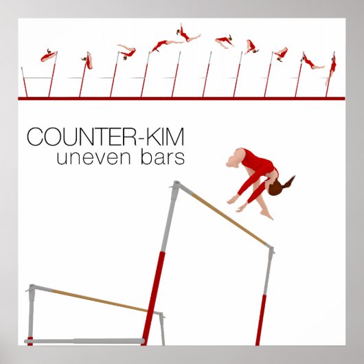 Gymnastics- uneven Bar Skill ポスター (正面)