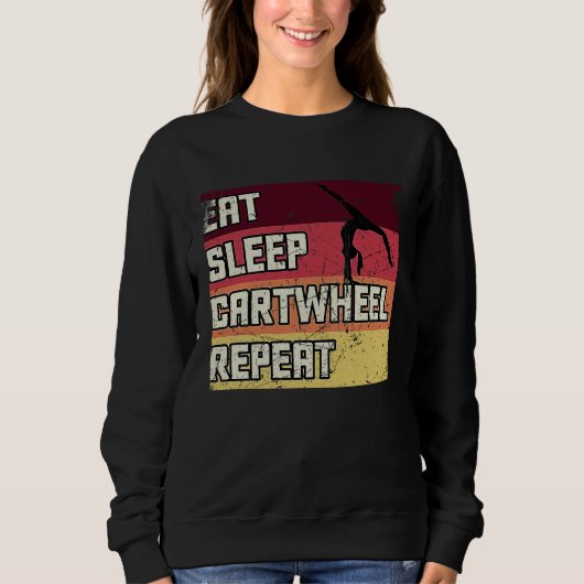 Gymnastics Women men Girls Teens Gymnast Dance Ret スウェットシャツ (正面)