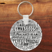 Gymnastics Word Cloud キーホルダー (正面)