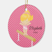 Gymnistの女の子の体操のクリスマスのオーナメント セラミックオーナメント (左)