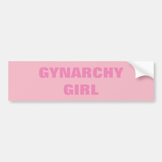 GYNARCHYの女の子 バンパーステッカー (正面)