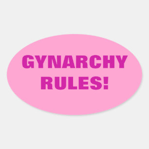 GYNARCHYの規則! 楕円形シール
