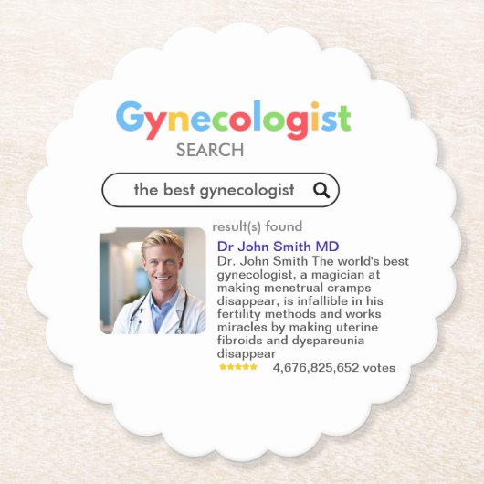 GYNECOLOGIST obstetrician doctor GOOGLE search ペーパーコースター (正面)