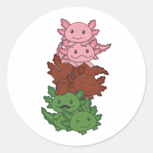 GynosealフラッグガンダープライドLgbtq AxolotlパイルCl ラウンドシール (正面)