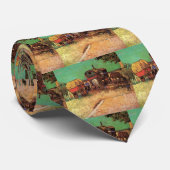 Gypsies with Caravans by Vincent van Gogh ネクタイ (ロール)