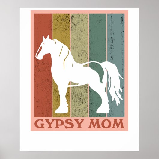 Gypsy Mom  Gypsy Vanner Horse ポスター (正面)
