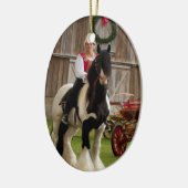Gypsy Vanner Christmas Ornamentジプシー王 セラミックオーナメント (左)