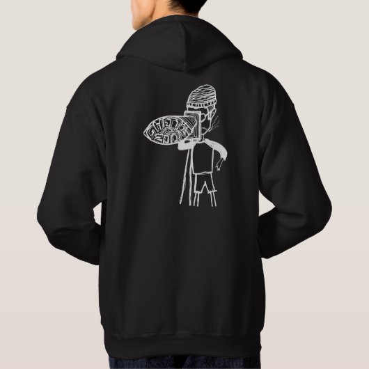 GZ – ゲットズームフード付きスウェットシャツ パーカ (裏面)