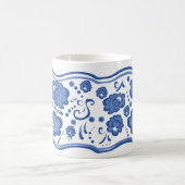 Gzhelのロシアのな花のスタイル コーヒーマグカップ (中央)