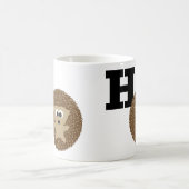 Hがハリネズミ用のモノグラム コーヒーマグカップ (中央)