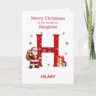 Hではじまる名前の娘へのクリスマス シーズンカード