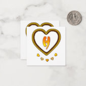 hという手紙の署名 ノートカード (正面/裏面インサイチュ)