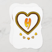 hという手紙の署名 招待状 (正面/裏面)