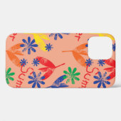 hとカラフルコンテンポラリーの夏のフローラコラージュ Case-Mate iPhoneケース (裏面 (横))