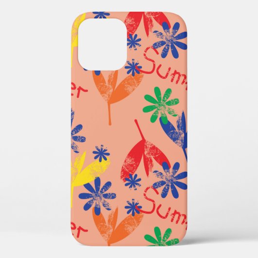 hとカラフルコンテンポラリーの夏のフローラコラージュ Case-Mate iPhoneケース (裏面)