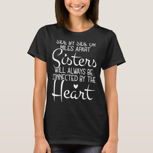 Hによって接続された姉妹の横またはマイル Tシャツ (正面)