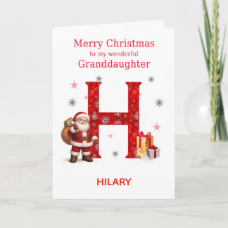 Hのクリスマスカード(お名前を追加) シーズンカード