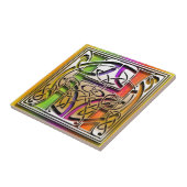 Hのケルト族の虹のカスタムなモノグラムのタイル タイル (側面)