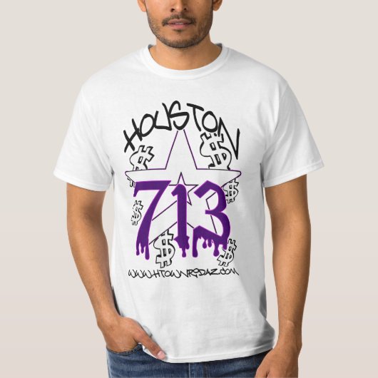 Hの町RIDAZの衣類-ヒューストン713 PURPワイシャツの販売 Tシャツ (正面)