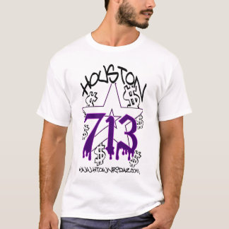 Hの町RIDAZの衣類-ヒューストン713 PURP Tシャツ