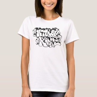 Hの町RIDAZの衣類-リアクターGraffittiの高温黒 Tシャツ