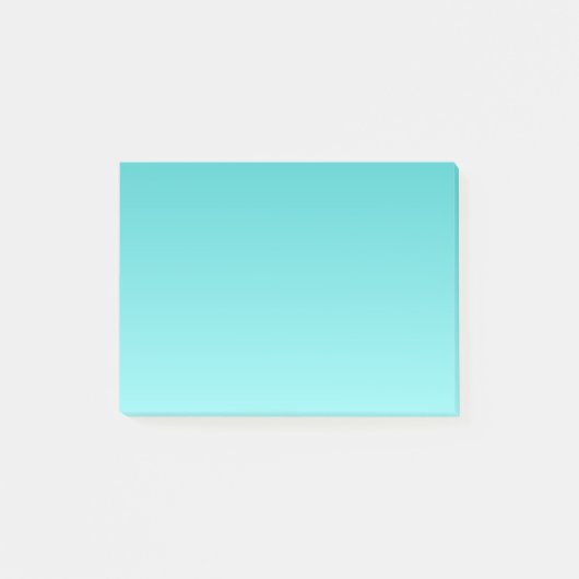 Hの線形勾配-青緑色をつけるターコイズ ポストイット (正面)