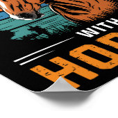 Hの馬のおもしろいレトロ馬で生活が良い ポスター (角)