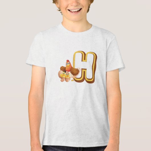 Hはめんどり トライブレンドＴシャツ (正面)