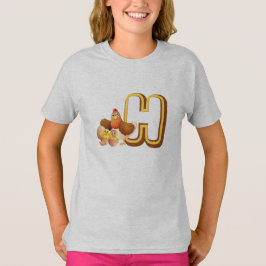 Hはめんどり Tシャツ