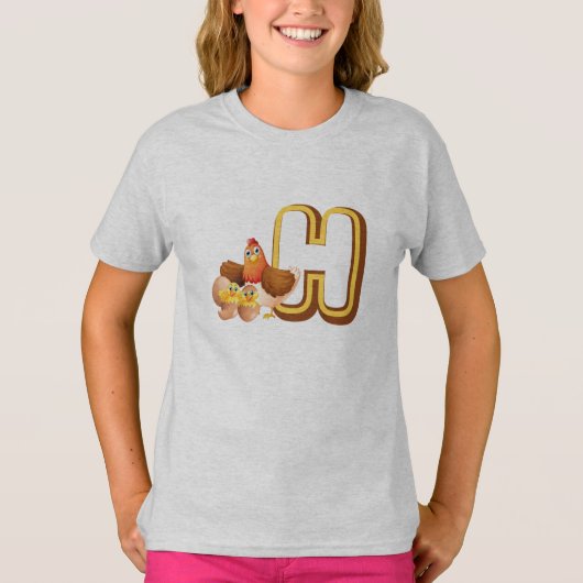 Hはめんどり Tシャツ (正面)