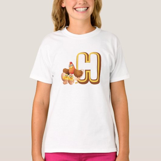 Hはめんどり Tシャツ (正面)