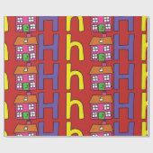 Hはハウスラッピング紙 ラッピングペーパー (フラット)