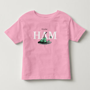 "HはハムのH" アルファベットデザイン トドラーTシャツ