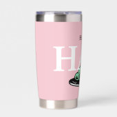 "HはハムのH" | アルファベットデザイン 保温保冷タンブラー (正面)