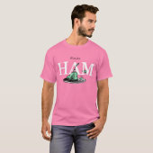 "HはハムのH" | アルファベットデザイン Tシャツ (正面フル)