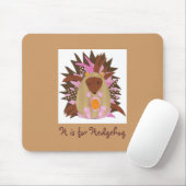 Hはハリネズミのためです マウスパッド (マウス)